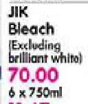 Jik Bleach(Excluding Brilliant White)-6x750Ml
