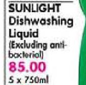 Sunlight Dishwashing Liquid-5x750Ml