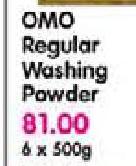 Omo Regular Washing Powder-6x500Gm Each