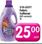 Sta-Soft Fabric Softener-2Ltr Each