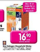 Osram Eco Halogen Household Globe-Each