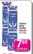 Costa's White Candles-450g Each