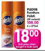 Pledge Furniture Polish-275ml Each