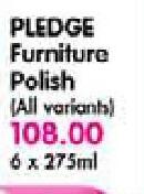 Pledge Furniture Polish-6X275ml