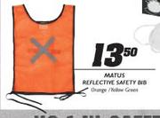 Matus Reflective Safety Bib Orange/Yellow Green