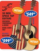 First Act 36 Inch Spuce Top Guitars Rosewood Fingerboard & Bridge(MG319033)-Each