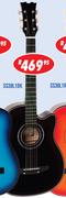 Sanchez 38 Inch Classical & Steel String Guitars(SS38L1BK)-Each