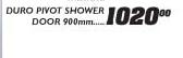 Duro Pivot Shower Door-900mm