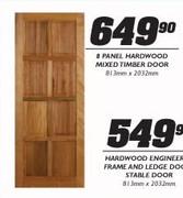 8 Panel Hardwood Mixed Timber Door-813mmx2032mm