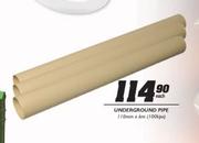 Underground Pipe-110mmx6m Each