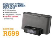 Sony iPod Doc Station With Clock Radio (ICF-DS15IP)
