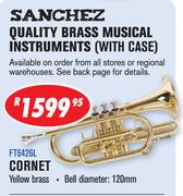 Sanchez Quality Brass Musical Instruments Cornet With Case(FT6426L)