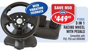 3 In 1 Racing Wheel With Pedals(FT33C5)