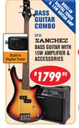 Sanchez Bass Guitar With 15W Amplifier & Accessories(BP34)