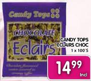 Candy Tops Eclairs Choc-1x100's