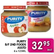 Purity B/F 2nd Food Asstd-6x125Ml