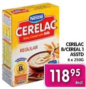 Cerelac B/Cereal Asstd 1-6x250Gm