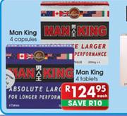 Man King 4 Tablets Or 4 Capsules Each