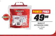 Build It Extension Cord 5m(White)-10Amp