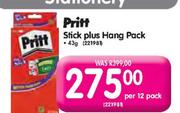Pritt Stick Plus Hang Pack Per 12 Pack 