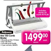 Fellowes Star 150 Comb Binder Each