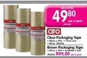 Aro Brown Packaging Tape Per 6 Pack