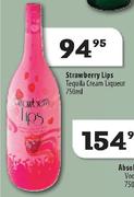 Strawberry Lips Tequila Cream Liqueur-750ml Each
