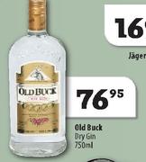 Old Buck Dry Gin-750ml Each