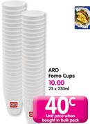 Aro Fomo Cups-25 x 250ml 