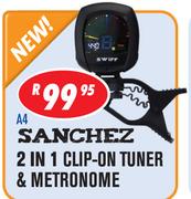 Sanchez 2 In 1 Clip-On Tuner & Metronome