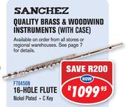 Sanchez Quality Brass & Woodwind Instruments 16-Hole Flute(FT6456N)