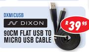 Dixon 90Cm Flat USB To Micro USB Cable(DXMICUSB)