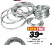 Cape Gate Galvanized Wire Roll-3.15mmx2kg