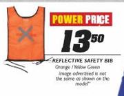 Reflective Safety Bib-Orange/Yellow Green