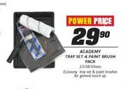 Academy Tray Set & Paint Brush Pack-25/38/50mm
