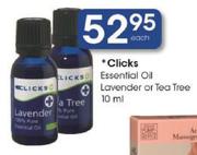 Clicks Essential Oil Lavender or Tea Tree-10ml Each
