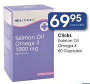 Clicks Salmon Oil Omega 3-60 Capsules-Per Pack