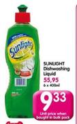Sunlight Dishwashing Liquid-400Mlx6