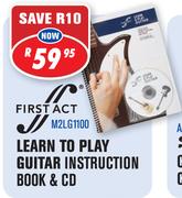 Firstact Learn To Play Guitar Instruction Book & CD M2LG1100