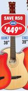 Sanchez Classical & Steel String Guitars 38" SS38L1