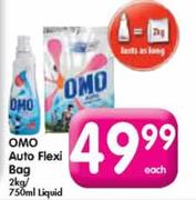 OMO Auto Flexi Bag-2Kg/Liquid-750Ml