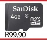 Sandisk 4GB MicroSD HC
