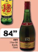KWV 3 Year Old Brandy-750ml