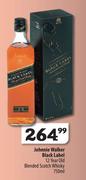 Johnnie Walker Black Label 12 Year Old Blended Scotch Whisky-750ml