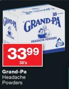 Grand-Pa Headache Powders-38's