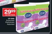 Lil-Lets Essentials Pantyliners Assorted-100 Per Pack