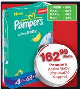Pampers ACtive Baby Disposable Nappies-Per Pack