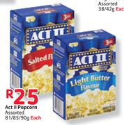 Act II Popcorn-81/85/90gm Each