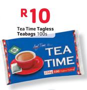 Tea Time Tagless Teabags-100's