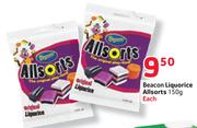 Beacon Liquorice Allsorts-150G Each